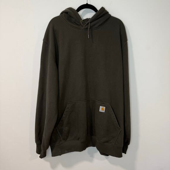 Carhartt Men's Rain Defender Paxton Heavyweight Hooded Sweatshirt 2XL Tall Green - Picture 1 of 7